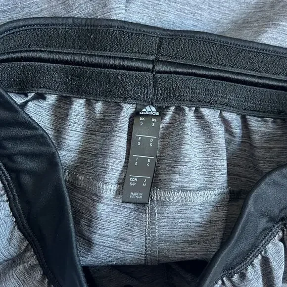 ADIDAS gray black activewear shorts small - Picture 5 of 5